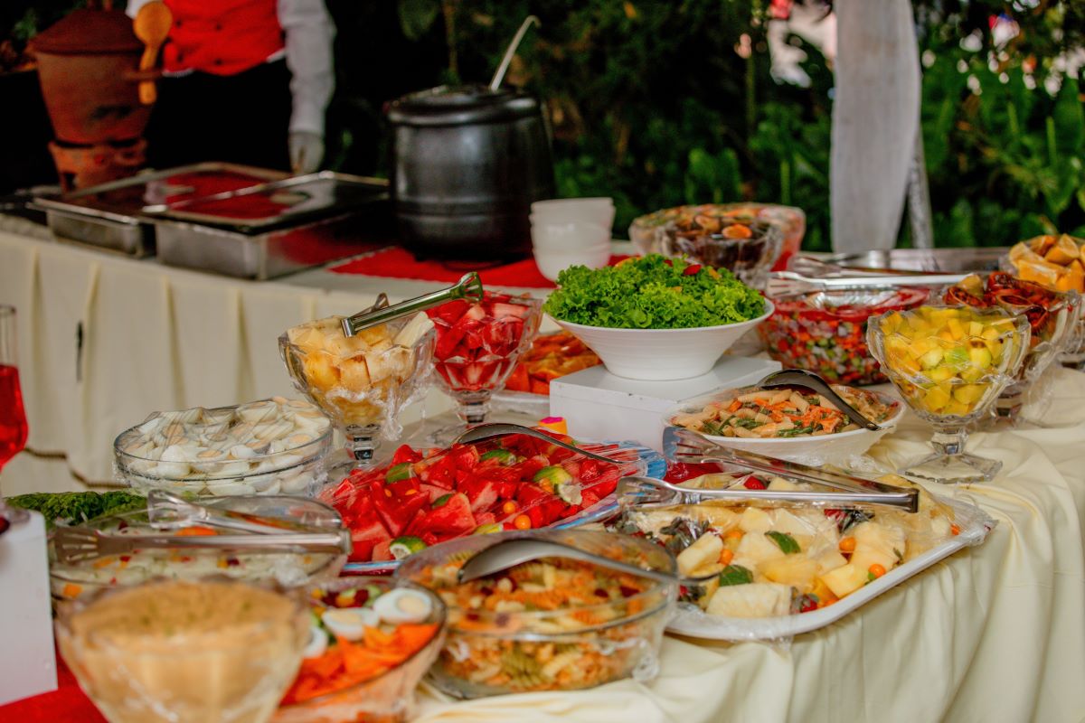 buffet table outdoors